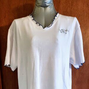 NEEDLE & THREADS Women Top Pullover Shirt Nautical Theme